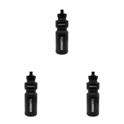 3PK Summit Global Sports Water Bottle Push Top Lid 750ml Hydration Bottle Black
