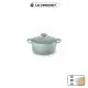 【Le Creuset】典藏琺瑯鑄鐵鍋圓鍋16cm(海洋之花-鋼頭-內鍋白)