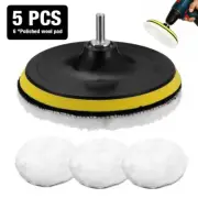 6" Round Wheel Car Polishing Buffing Buff Buffer Kit for Electric Drill 3 Pads
