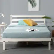 Zinus Bed Frame White Solid Wood