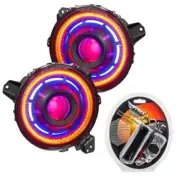 ORACLE Oculus Bi-LED Headlights for 18-24 Wrangler/Gladiator-ColorSHIFT w/RF Cnt