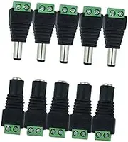 OSALADI Dc Power Connector Strip Light Power Board 5pcs Male 5pcs Female Connectors Easy Install for CCTV Cameras