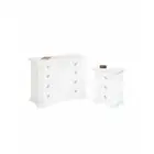 Dresser' And Bedside Table Group 1 Dresser’ +2 Nightstands White Matt Art Poor