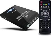 4K Ultra HD Media Player & HDD Enclosure 2-in-1 - Play H.265/HEVC H.264/AVC MP4 MKV Videos MP3 Music JPG Photos, 4K 60fps HDMI, Analog AV Etc,Supports 2"/2.5"/3" SATA HDDs with USB/SD Card Expansion
