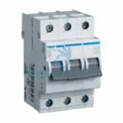 Hager Switch Automatic MCB 3P 3 Pin 3X63A 10KA Curved D 3 Mod