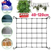 40-120cm Elastic Scrog Trellis Net w/Hooks Plant Support Netting for Grow Tent