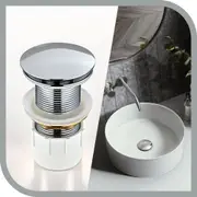Simplus Bathroom Ceramic Basin Vanity Sink Pop Up Basin Waste Without OverFlow