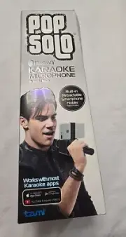 New TZUMI POP SOLO Bluetooth KARAOKE Microphone Speaker Black Phone Holder New