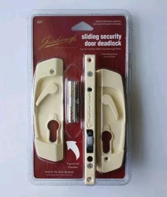 Gainsborough Sliding Security Screen Door Deadlock SD7 Primrose Keyed #31958