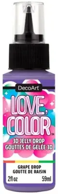 DecoArt Love Color 3D Jelly Drops 2oz-Grape Drop 5A0024LX-1G7ZJ