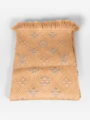 Beige Wool Logomania Scarf