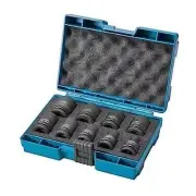 Makita 9pc Metric Impact Socket Set 1/2" Square Drive B-66232 , free shipping