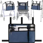 Waterproof Wheelchair Pouch Walker Bag with Cup Holder for Rollators,Scooters