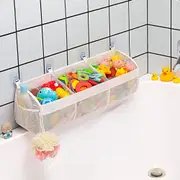 Austion Original 3 Compartment Horizontal Large Openings Bath Toy Organizer for Tub, Capacity Upgrade Bath Toy Storage and Holder, Bathtub Toy Holder for Easy Access and Sorting of Toys