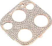 PEPLAYTAL 1pc Shiny Rhinestone Lens Cover Compatible with Iphone Bling Camera Protector Rose Gold Design Prevents Dust Scratches present for Special Occasions