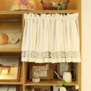 White Lace Half Curtain Embroidery Short Curtains Cafe Kitchen Window Drape Door