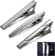 [Batheidon] 3 Piece Tie Clip Set for Men - Classic Copper Tie Clip for Business, Wedding and Everyday Use - Elegant Tie Clips for Various and Occasions