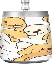 Stainless Steel Ashtray with Lid for Cigarettes for Home Patio Restaurant Cute Dogs Yellow White Unique Smokeless Outdoor Tabletop Ashtray for Cigar Lovers Smokers