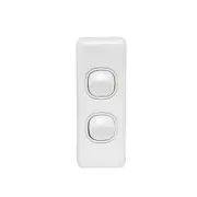 QCE 2 Gang Architrave Switch
