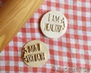 I Am Healthy Stamp Embosser Cookie Cutter Pastry Fondant Dough Biscuit