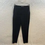 Reiss Sofia Black Tux Tape Pants Women US Size 4 Pockets Pleated NEW