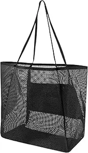 [Tktouci] Beach Bags for Women,Large Capacity Beach Bag | Sport Gears Storage Breathable Carrier Foldable for Gym Picnic Commuting Sunglasses Towels Phone