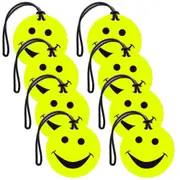 8x Tosca Smiley Travel Luggage Suitcase Personal Information Bag Tag - Yellow
