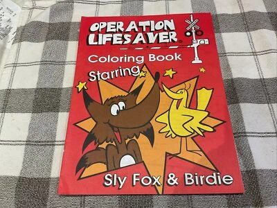 Sly Fox & Birdie Operation Lifesaver Railroad Safety Coloring Book 2001