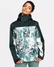 New ROXY Jetty 3N1 Women's Snow Jacket - SEA PINE DREAMY PICTURE (bpf2) Size S
