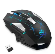 JT300 Wireless Charging 2.4G Mouse 2400dpi Adjustable Home Gaming Mouse��Black��