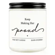 Sympathy Gifts, Keep Making Her Proud Memorial Candle Gifts, Classic
