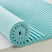 2 Inch Cooling Gel Memory Foam Mattress Topper Twin Size, 5-Zone Back Pain Relief Bed Topper, Orthopedic Pressure Relief Mattress Pad, Wave and Cube Ventilated Design, CertiPUR-US Certified