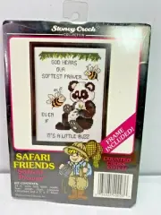 Stoney Creek counted cross stitch Safari Friends Softest Prayer kit bear bees