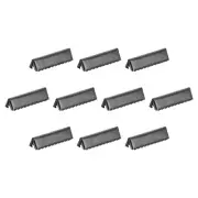 32Pcs Pinch Crimp Ends, 25mm Cord End Clasps Ribbon Crimp Ends, Metallic Black