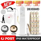 Battery Operated LED Strip Light Wireless PIR Motion Sensor Wardrobe Cabinet AU