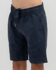 [Lucid] Lucid Boys' Boulevard Walk Shorts in Navy Size 10 10 Navy