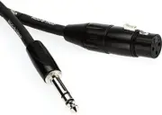 Black Series 5-Foot TRS to XLR Interconnect Cable for Superior Audio Quality
