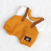 Labubu Baby Clothes 17cm Labubu Cloth Clothes Heartbeat Macaron Vinyl Face Doll Baby Clothes Replacement——style:Wind Chasing Youth (Yellow) Two Piece Set