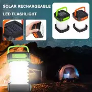Solar Rechargeable LED Flashlight Power Camping Tent Light Torch Lantern L A0U9