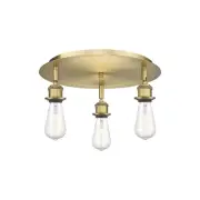 Innovations Lighting 516-3C-4-12 Ballston Flush Ballston 3 Light - Brass