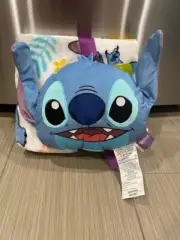 Stitch Pillow and Plush Blanket Set