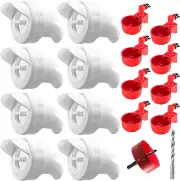 Chicken Feeder, No Waste, Automatic, Poultry Feeder Ports, Waterer Set, Tools