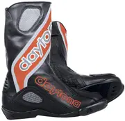 Daytona Evo Sports Motorcycle Boots, black-red, Size 40 for Men Black Red