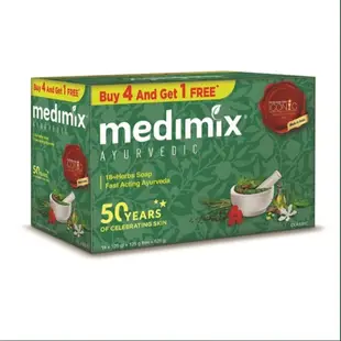 【愛給予購物】印度 Medimix 阿育吠陀 百年經典美膚皂 125gX5入特惠組 手工皂 精油皂