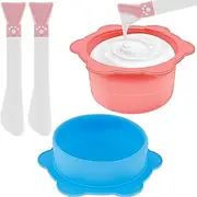 2pcs Silicone Wax Warmer Liner with 2 Spatula Reusable Silicone Wax Pot Set for Hair Removal Non-Stick Foldable Wax Melt Bowl Replacement Waxing Container Bowls for 16oz Wax Warmer(A)