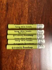 Vtg. PARKER/Eversharp 12 Pc Black Soft Long Thin Pencil Lead 887-005M (5 Tubes)