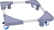 jojofuny Washing Machine Stand Adjustable Movable Base Holder with Skid Pads for Fridge Washer Dryer Durable Support for Noise Reduction Vibration Control