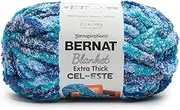 [Bernat] Blanket Extra Thick Cel-Este - 1 Pack of 65 Yards/21.2 oz Nebula Blue 100% Polyester Yarn