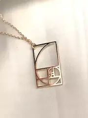 New Gold Sacred Geometry Geometric Jewelry Pendant Necklace Spiral Fibanocci