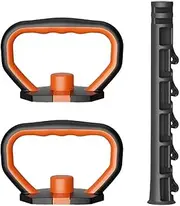 rockible Kettlebell Handles for Weight Plates Weights Dumbbell Converter with Connector Rod Bodybuilding Push up Kettlebell Grips